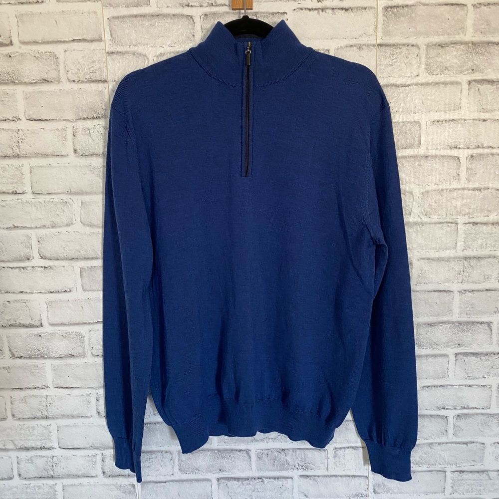 Saks Fifth Avenue Blue Merino Wool Sweater